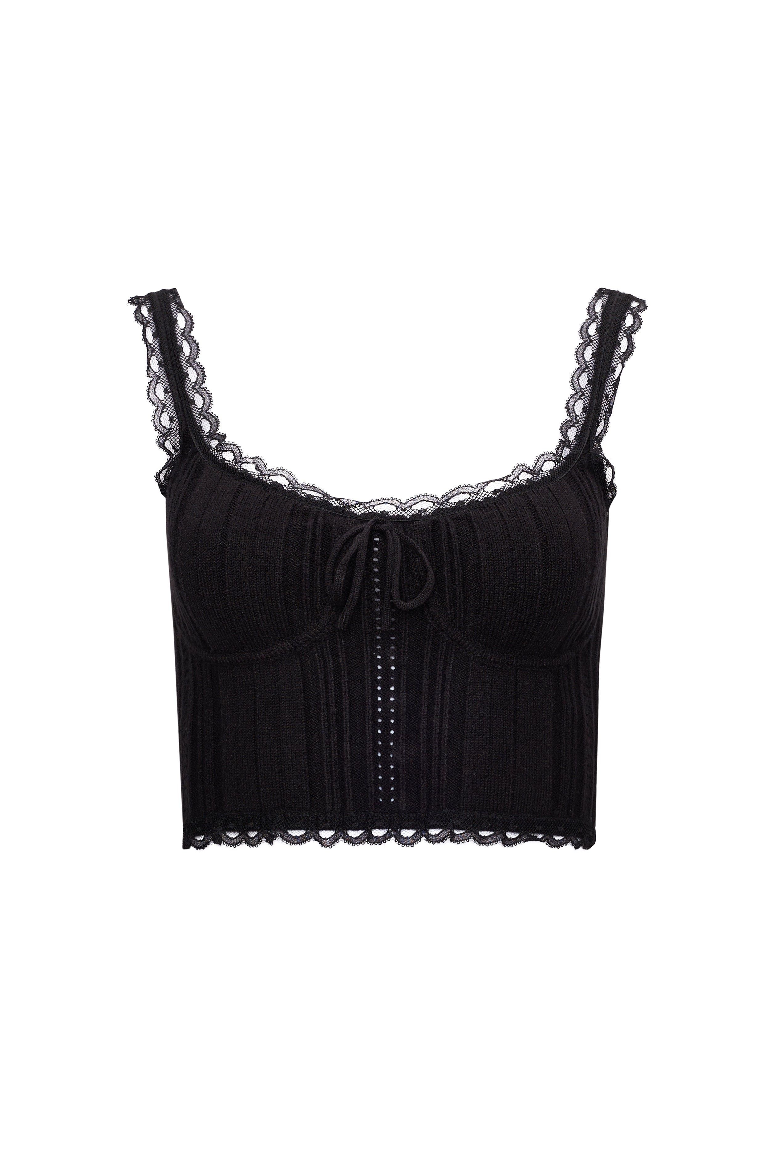 DAINTY LACE KNIT TOP - 1