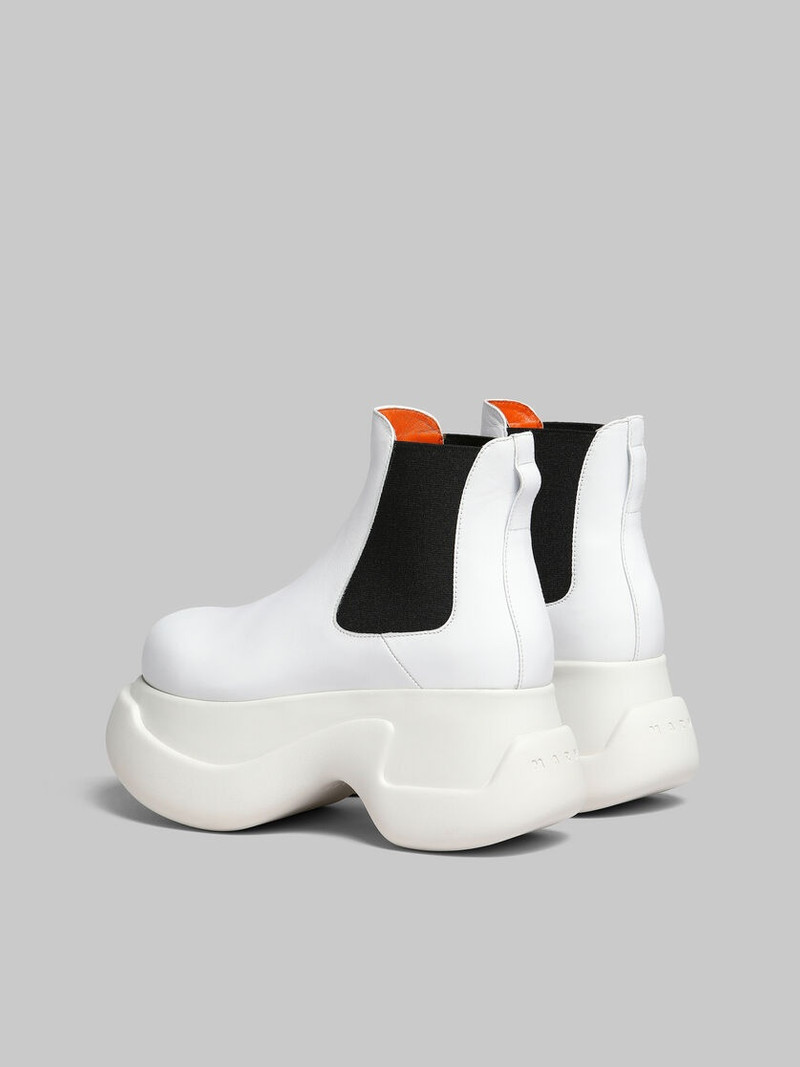 Marni WHITE LEATHER ARAS 23 CHELSEA BOOT outlook