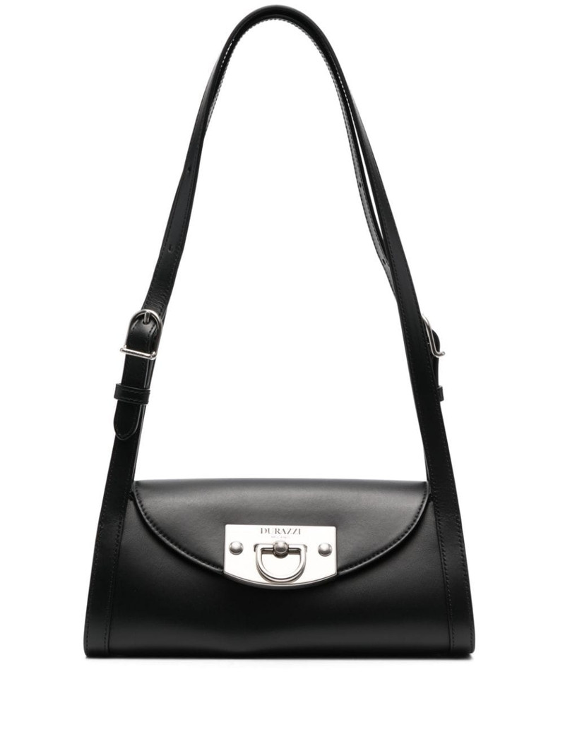 flip-lock leather shoulder bag 1