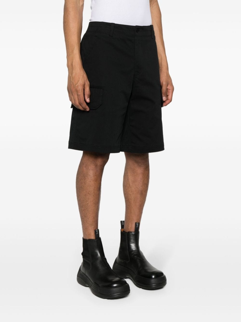 logo-print cargo shorts - 3