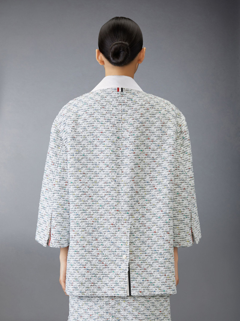 Thom Browne Sequin Tweed Overcoat outlook