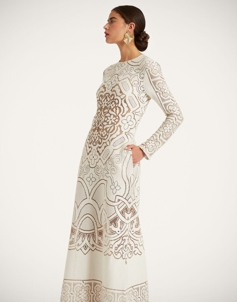 Lacey Long Sleeve Swing Dress - 2