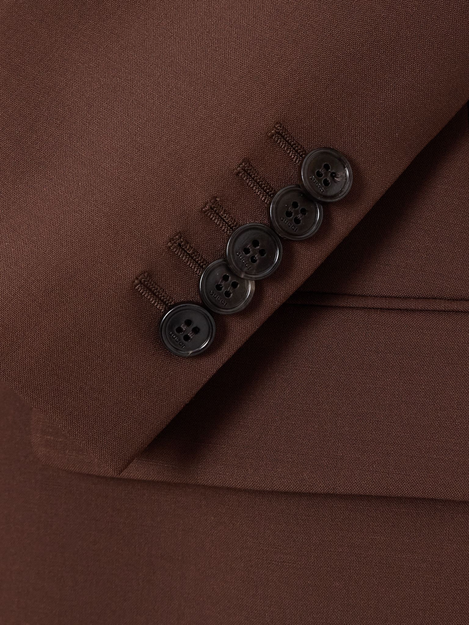 Wool-blend blazer Brown - 5