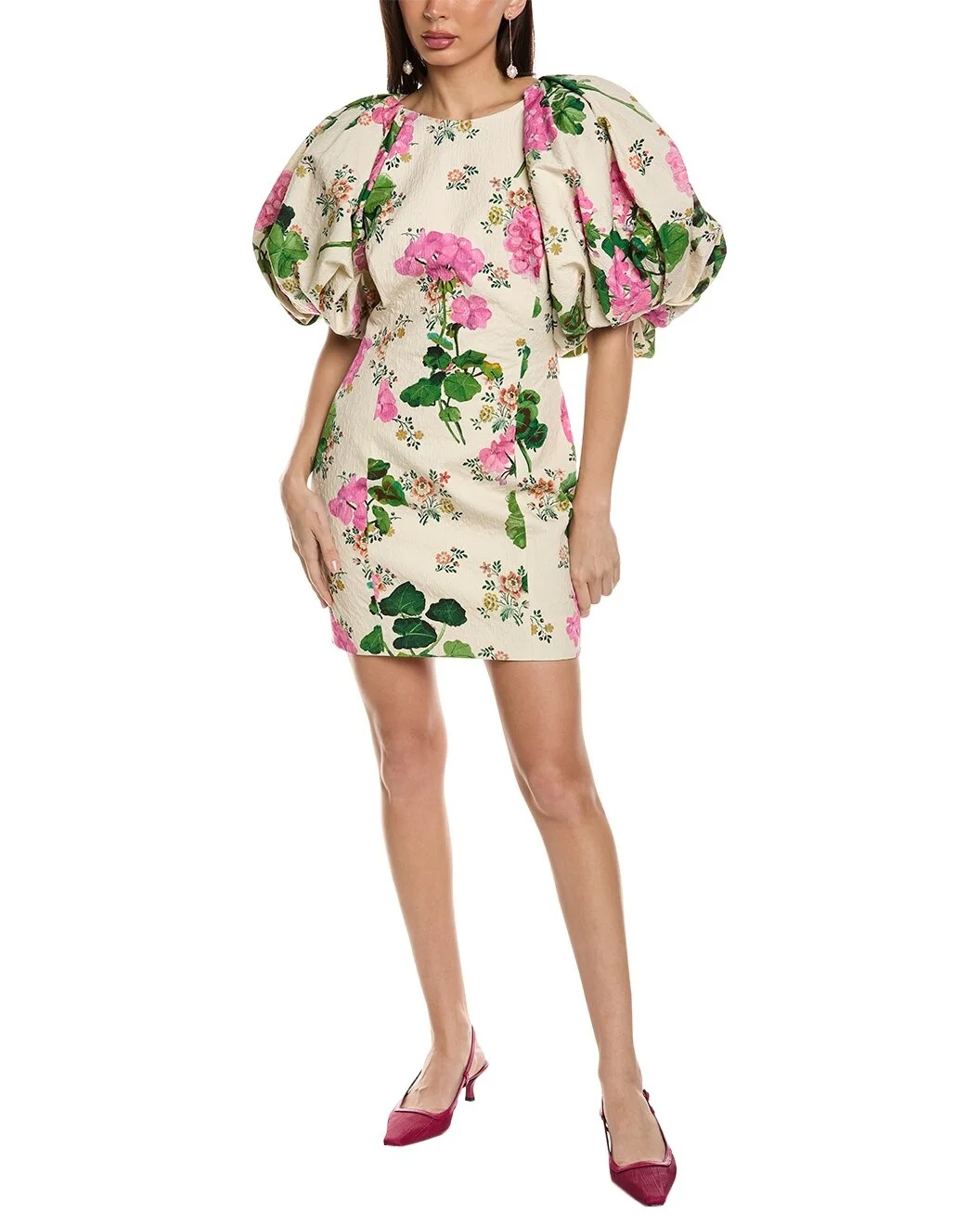 Oscar de la Renta Open Back Silk-Lined Sheath Dress - 1