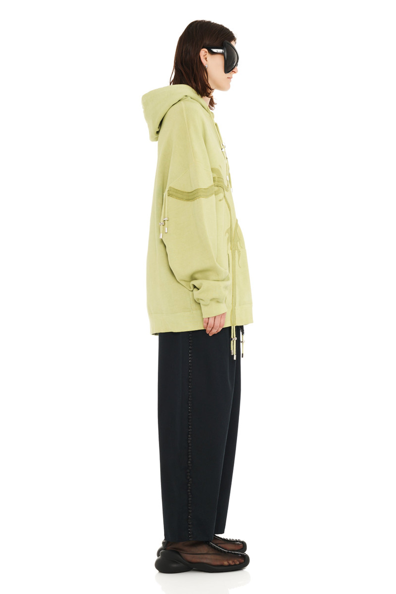 OLIVE FLAMES STAR HOODIE 4