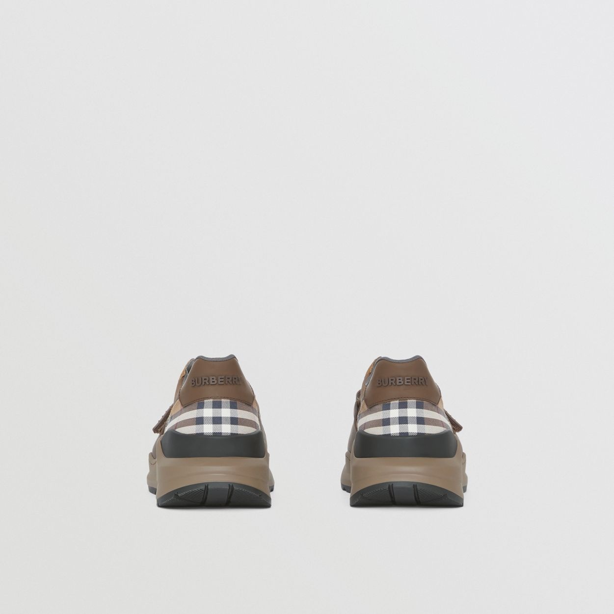 Leather, Suede and Check Sneakers - 5