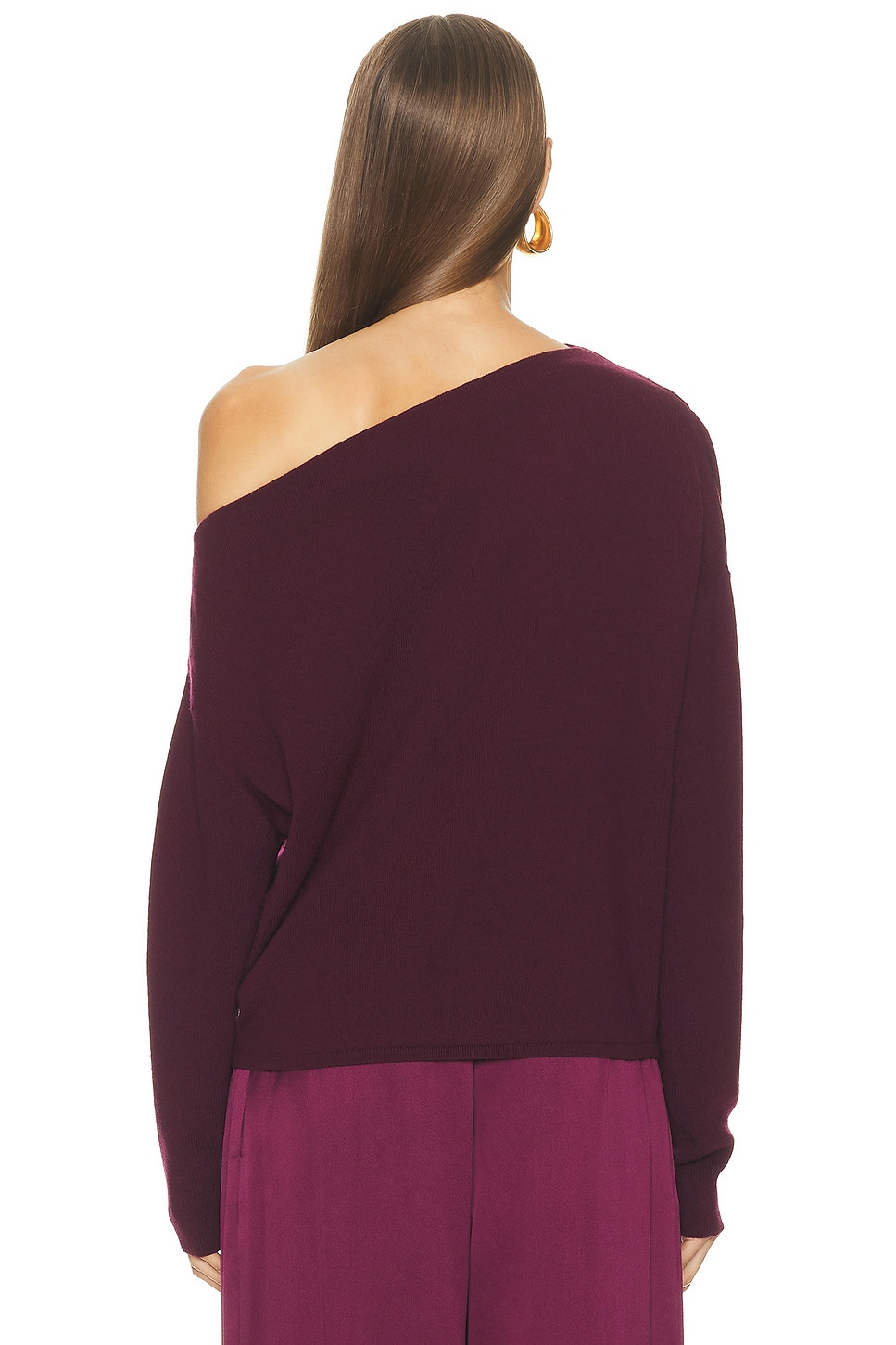 Long Sleeve Asymmetrical Drape Sweater - 4