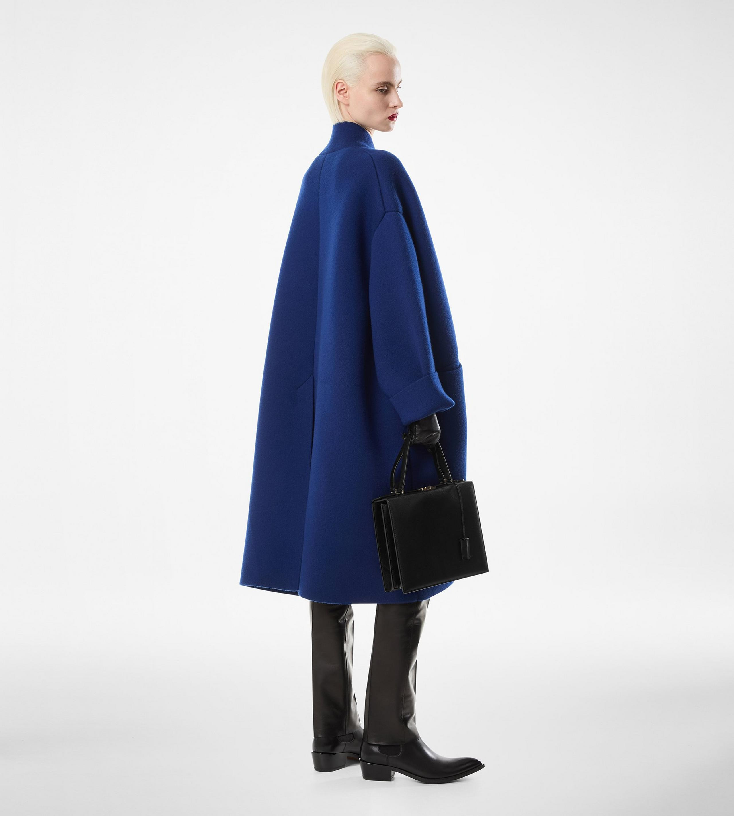 SCULPTURAL SINGLE BREASTED OPERA COAT - 5
