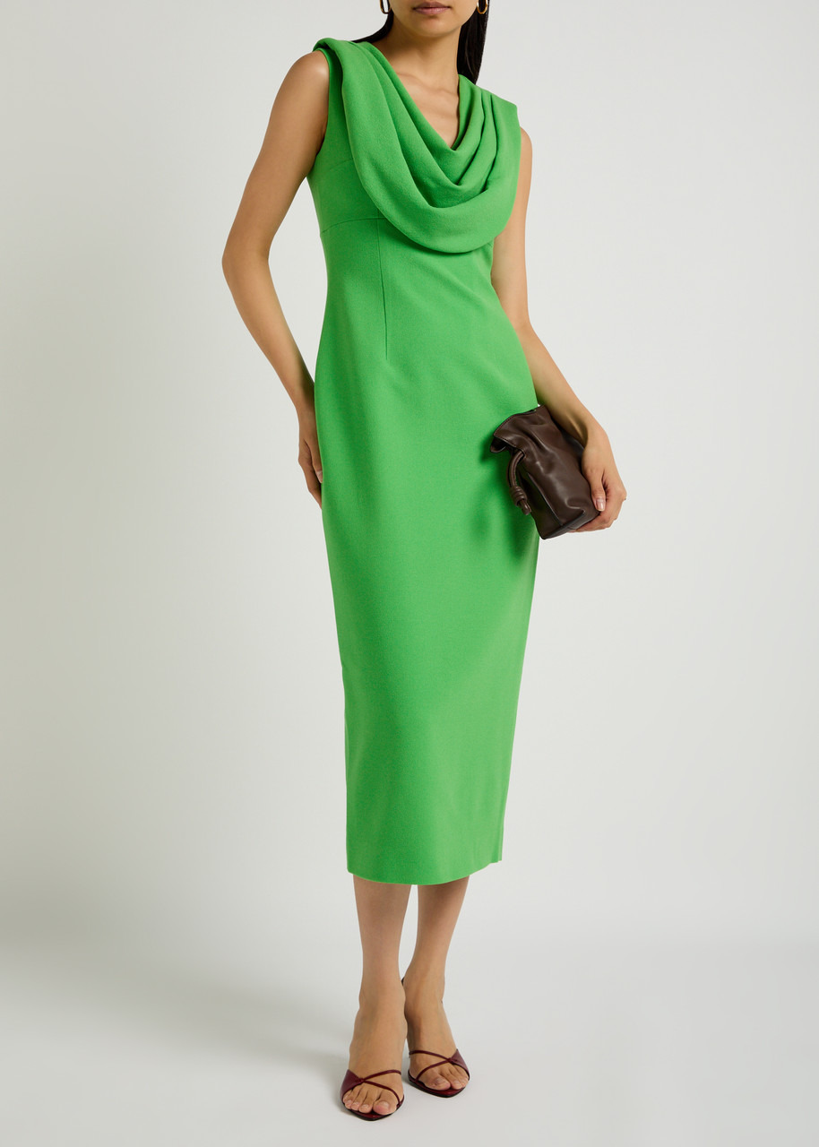 Emilia Wickstead Yuri Draped Crepe Midi Dress - 4