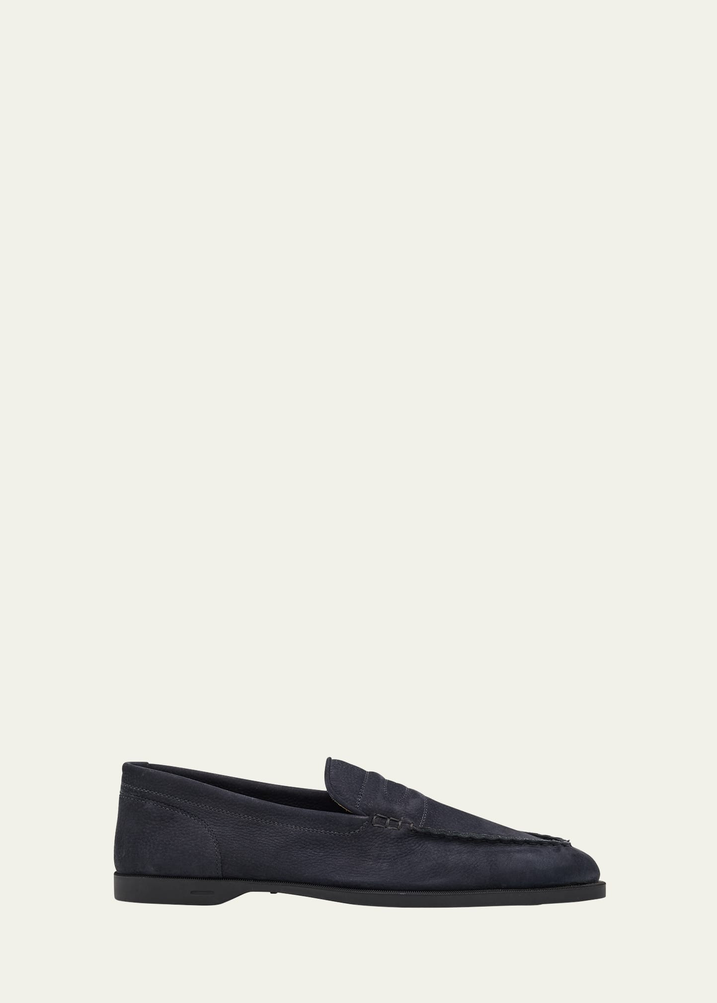 Men's Pace Nubuck Leather Penny Loafers - 1