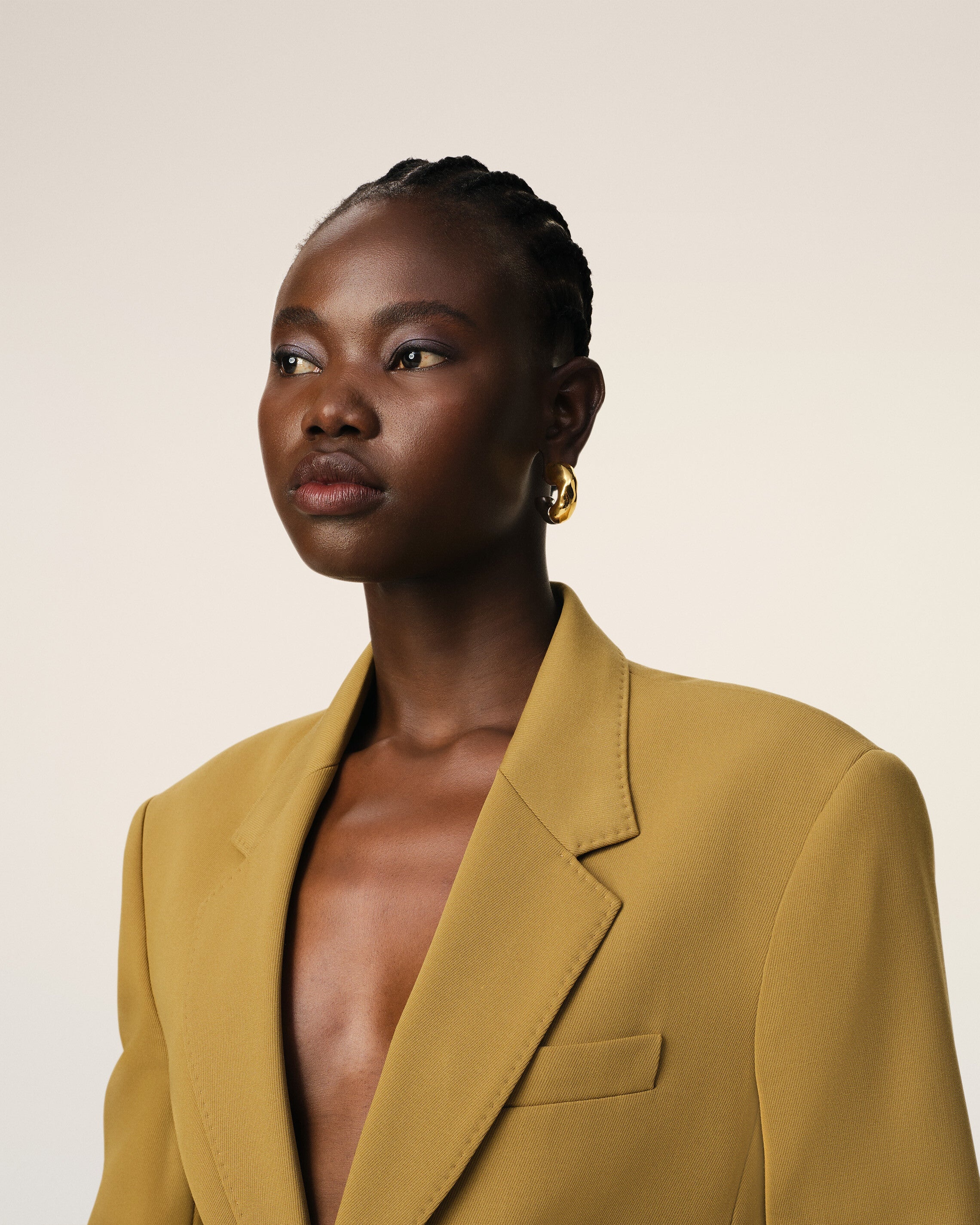 MUSTARD WOOL SEMI-LINED JACKET - 4