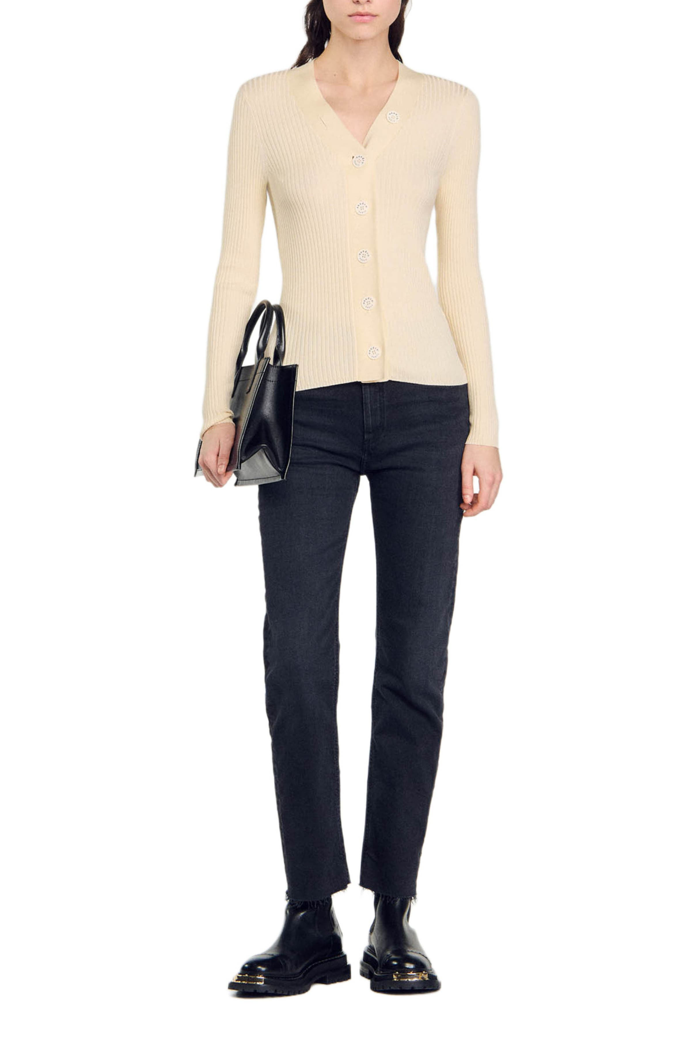 Ribbed Cardigan - 6