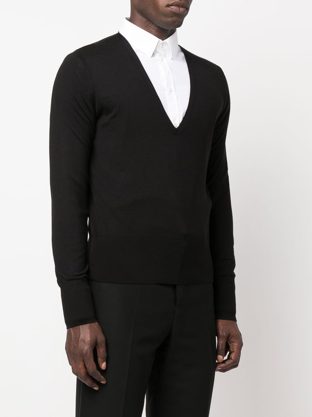 V-neck long-sleeve jumper - 3