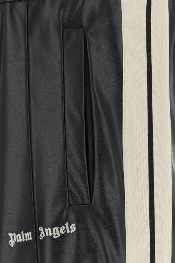 Black synthetic leather pant - 3