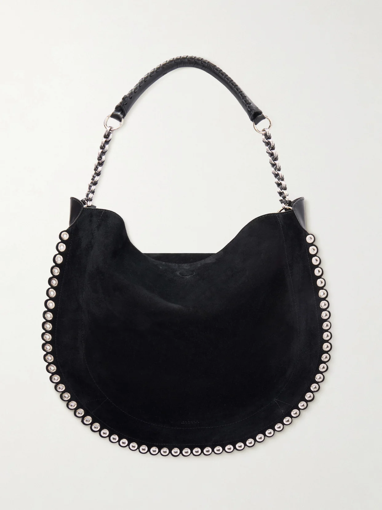 Oskan Eyelet-embellished Suede Shoulder Bag - 1