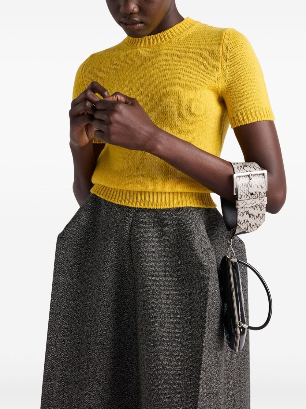 Mouliné midi skirt - 5