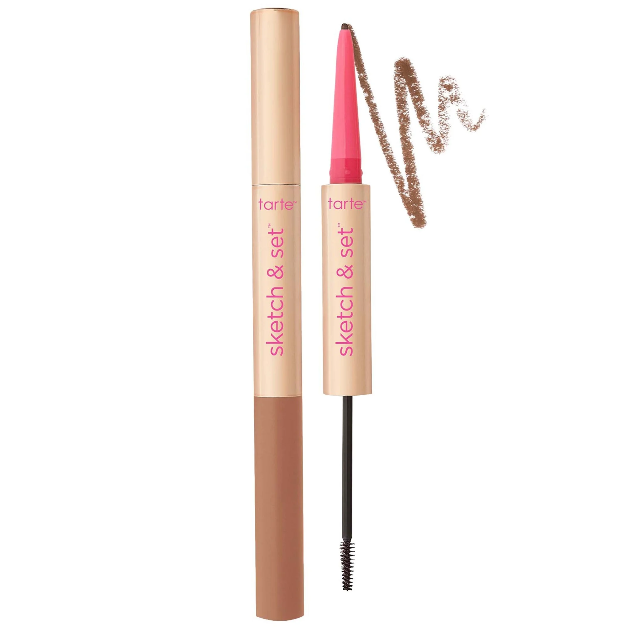 tarte Big Ego Sketch Set Eyebrow Definer Pencil & Tinted Gel 2 piece - Taupe - 1