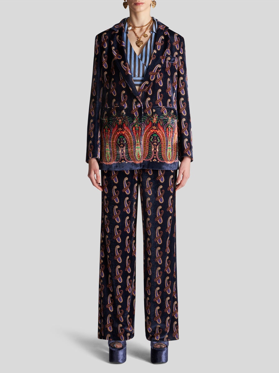 VELVET JACKET WITH PAISLEY - 4