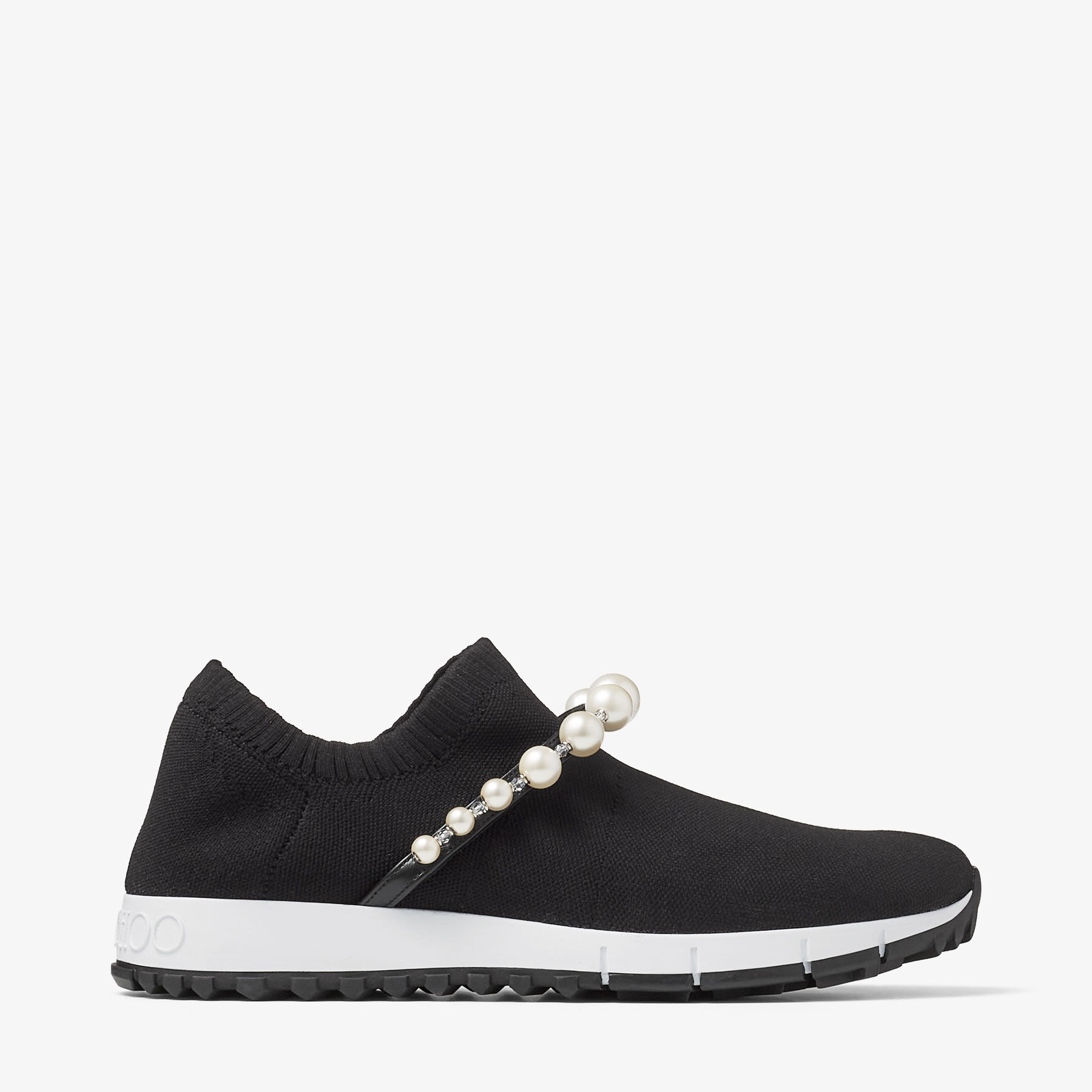 Venice
Black Knit Trainers with Pearls - 1