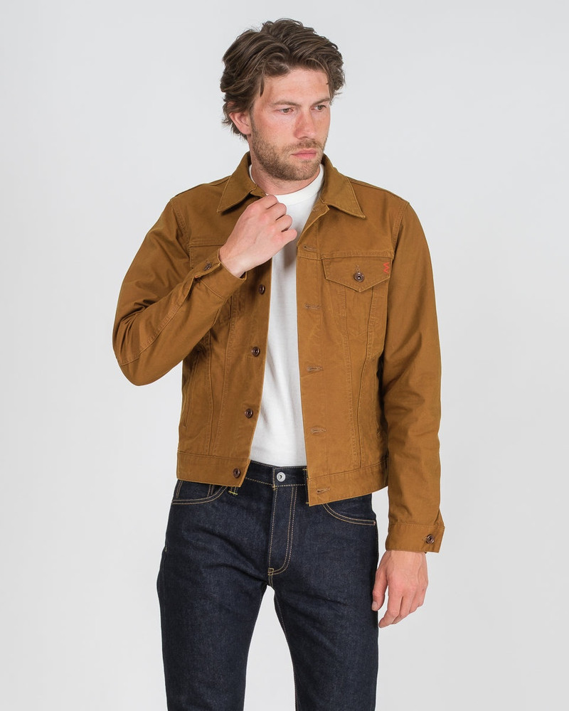 Iron Heart 9OZ CANVAS TYPE III JACKET - BROWN outlook