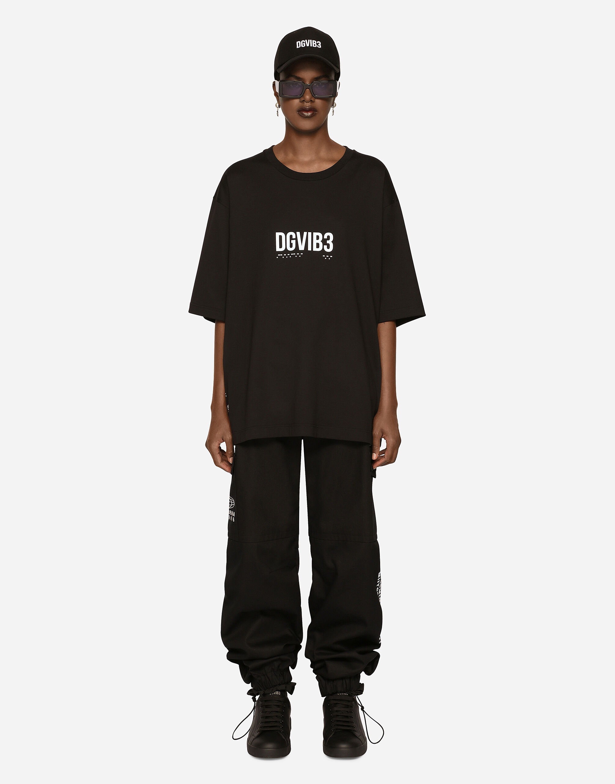 Cotton gabardine cargo pants DGVIB3 - 3