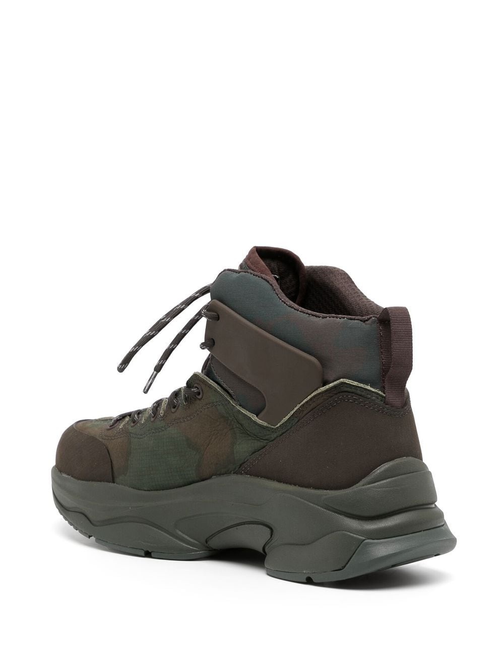 camouflage-print lace-up boots - 3
