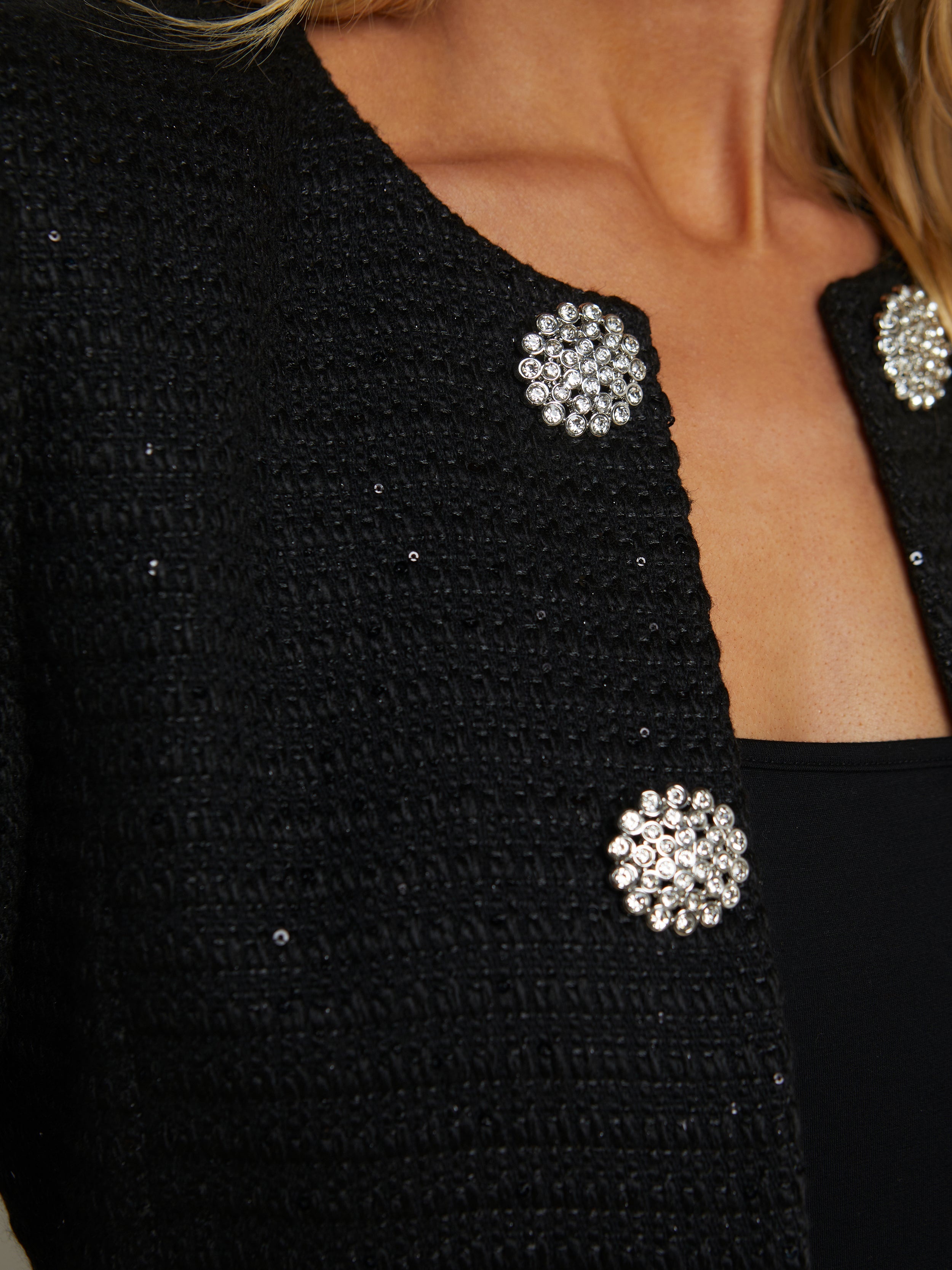 Moon Sequin Tweed Jacket - 4