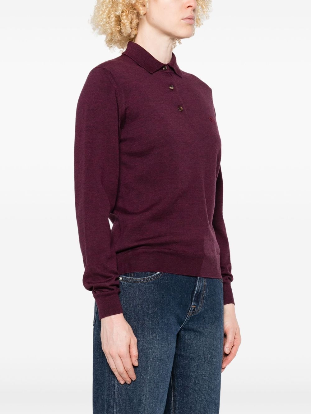 wool polo shirt - 3