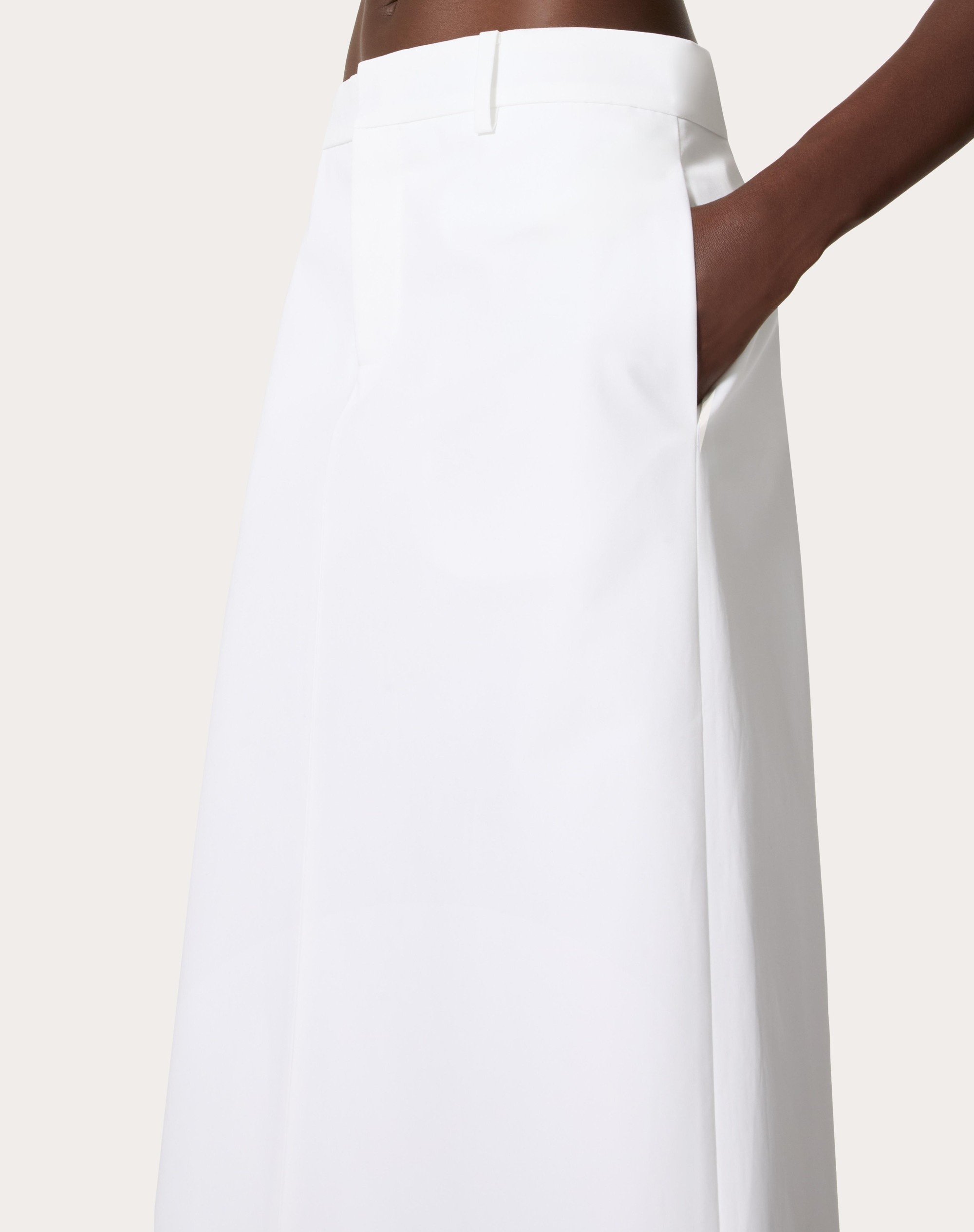 COMPACT POPLIN SKIRT - 5