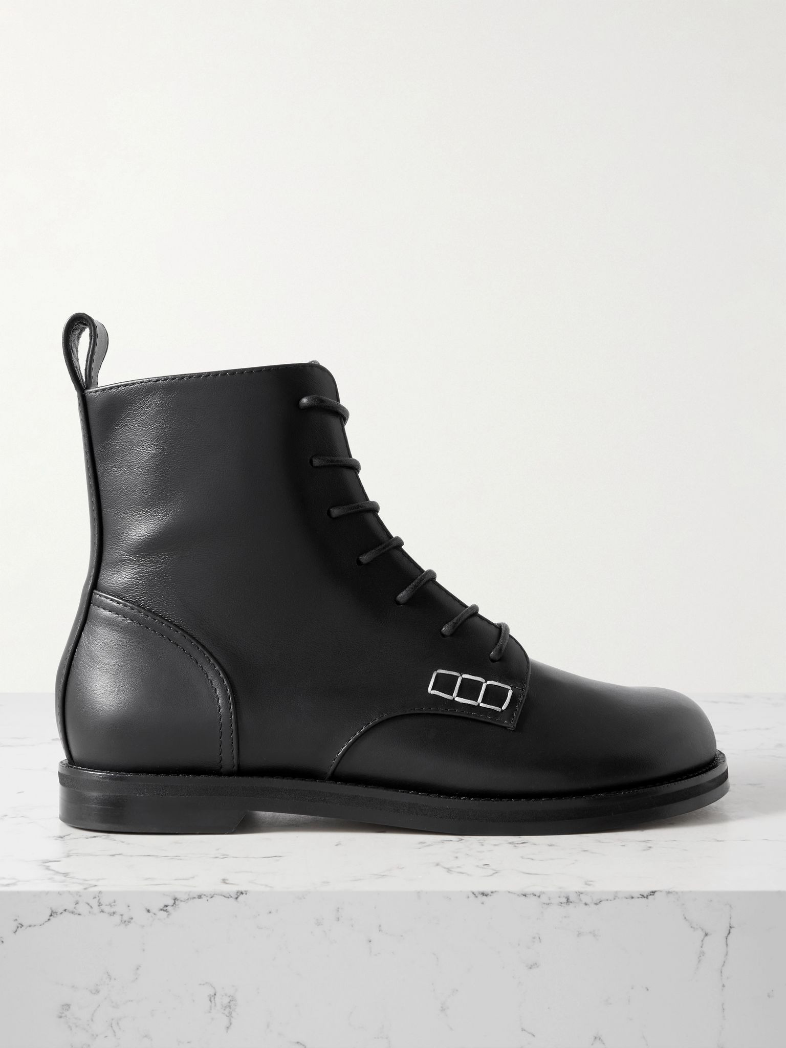Loafer leather ankle boots Black - 1