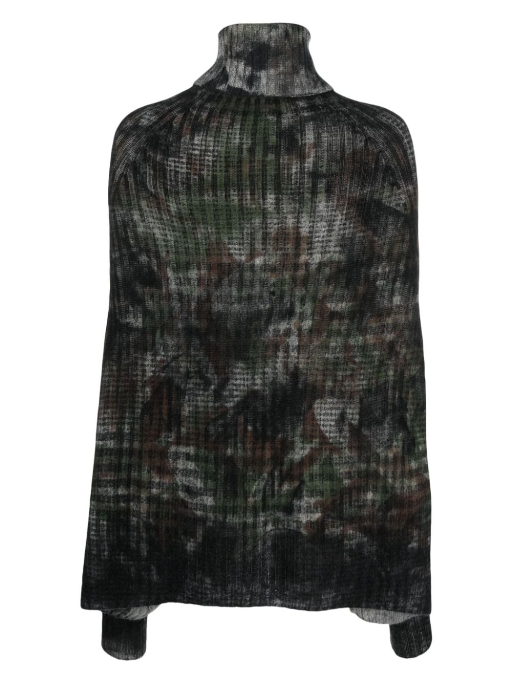 abstract-pattern print wool-blend jumper - 2