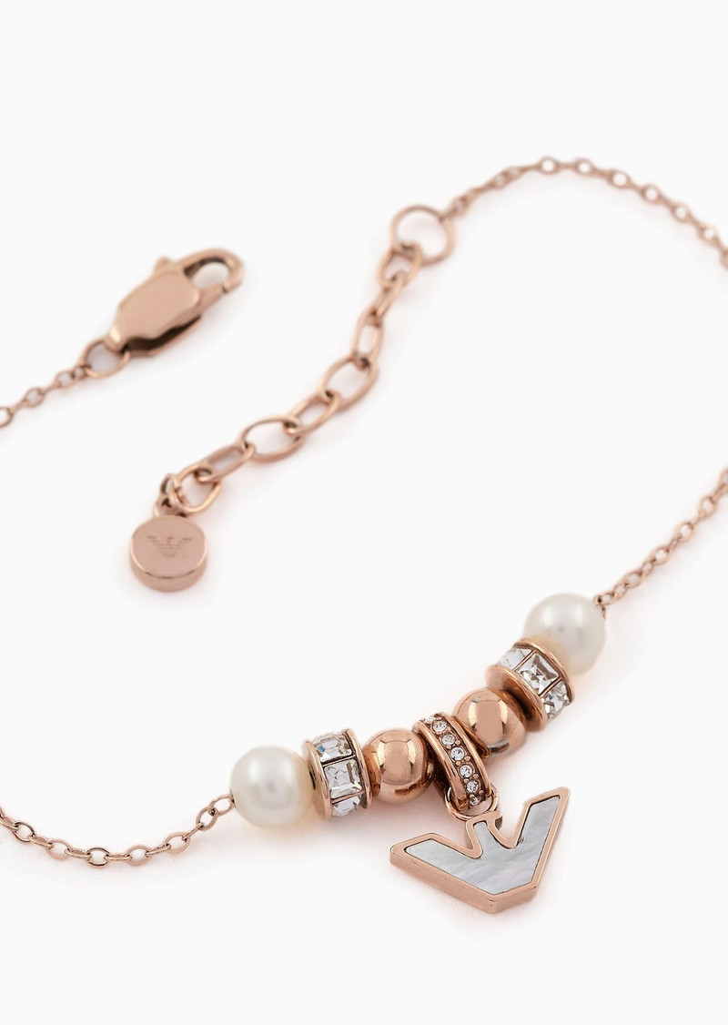 EMPORIO ARMANI White Mother of Pearl Components Bracelet outlook