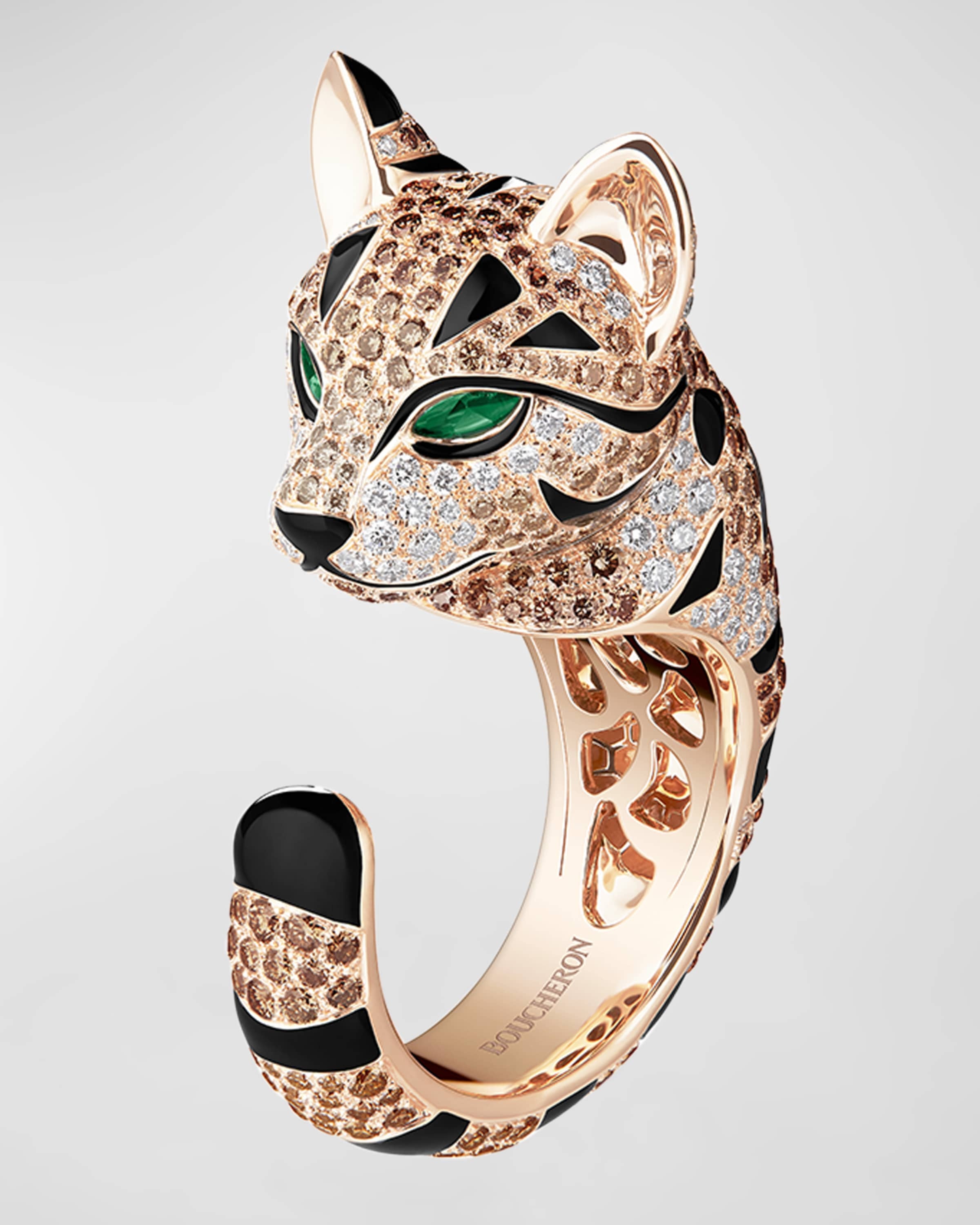 Fuzzy, the Leopard Cat Ring 18K Pink Gold, EU 55 / US 7.25 - 1