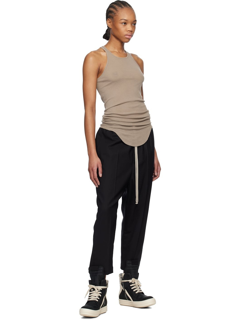 Rick Owens Black & Off-White Hollywood Geobasket Sneakers outlook