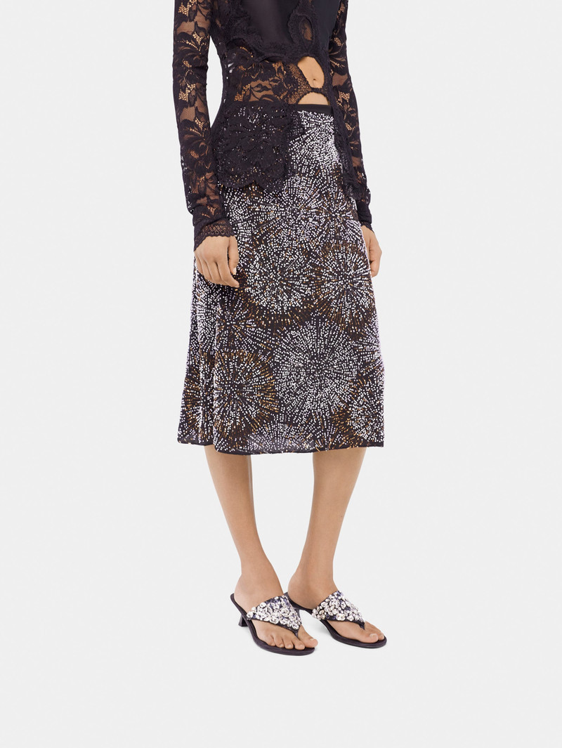 CREPE SKIRT WITH PEARL EMBROIDERY 4