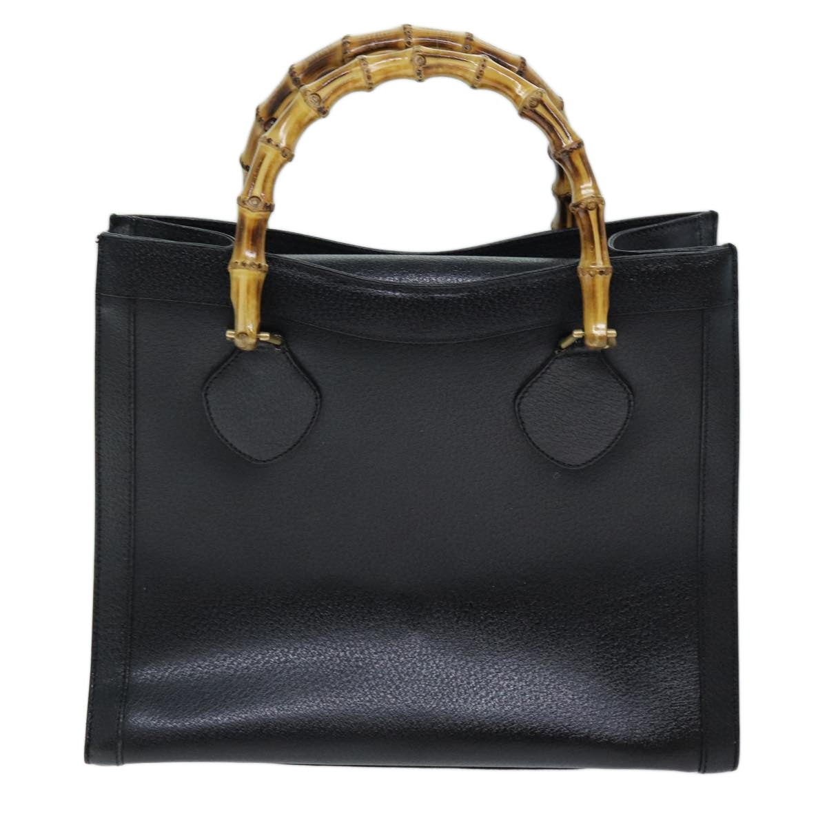 GUCCI Bamboo Hand Bag Leather Black 002 1095 002 1095 - 2
