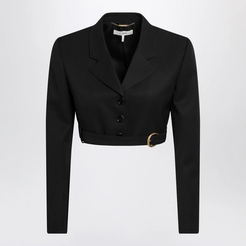 Chloé Black Cropped Spencer Jacket Women - 1