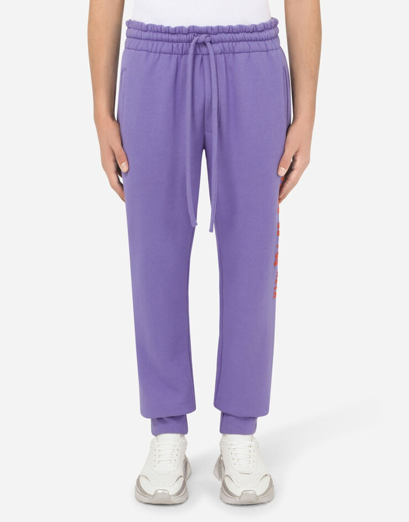 Jersey jogging pants with 3D print 1