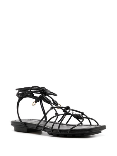 ULLA JOHNSON Freya flat leather sandals outlook