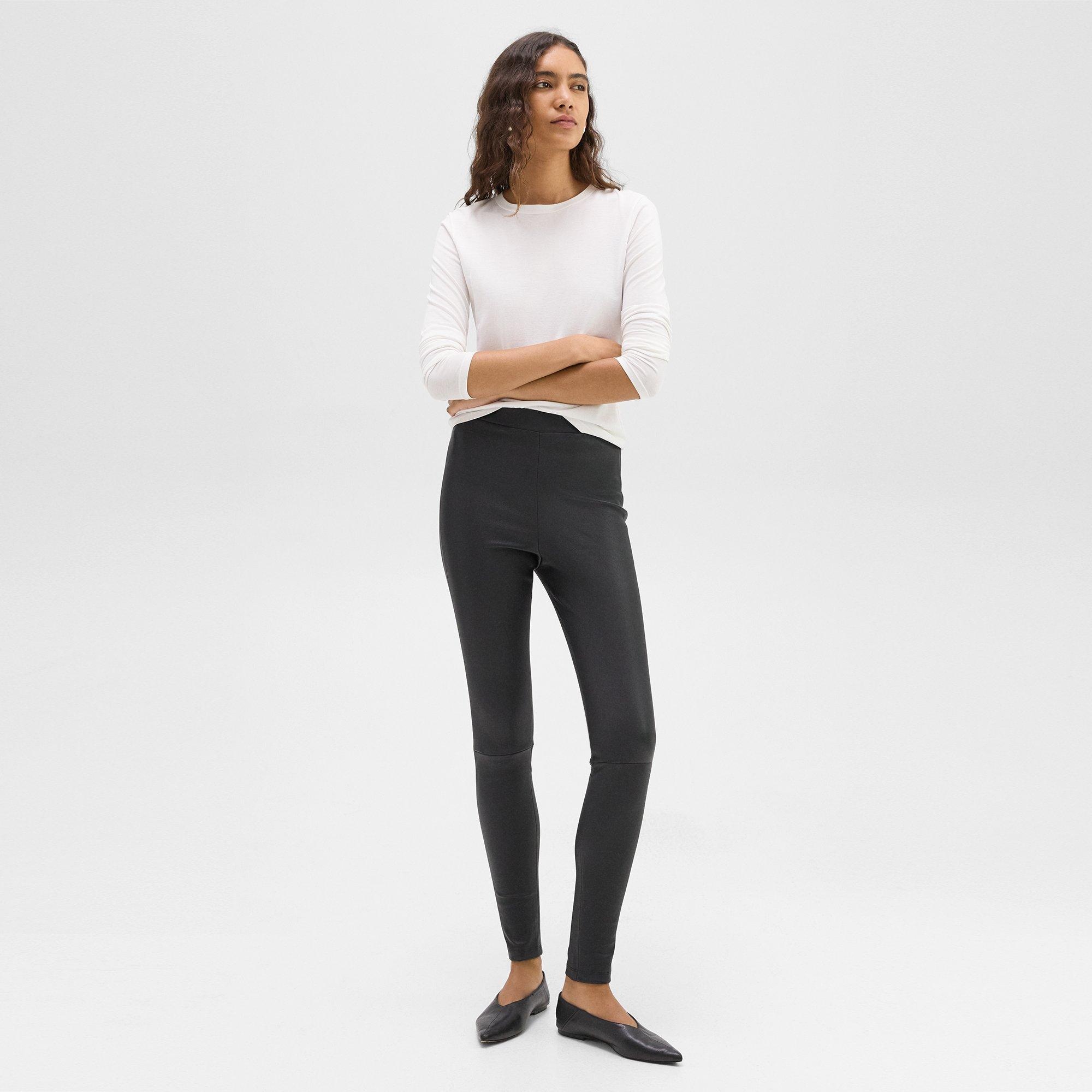 High-Waist Legging in Leather - 2