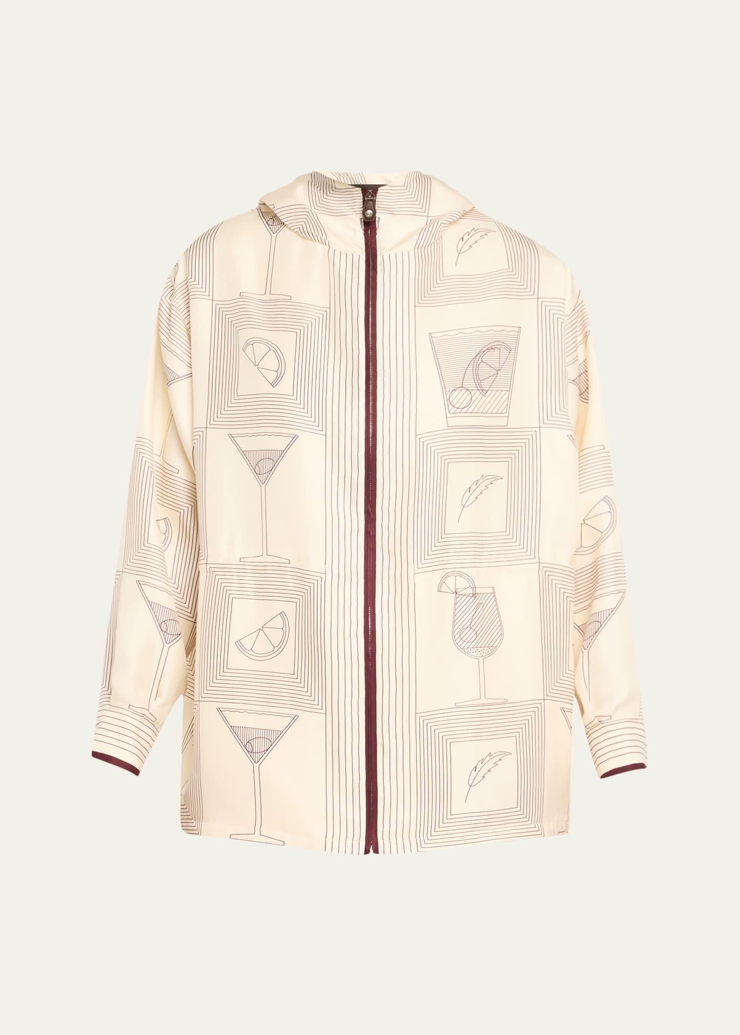 Rafael Aperitivo Twill Hooded Bomber Jacket - 1