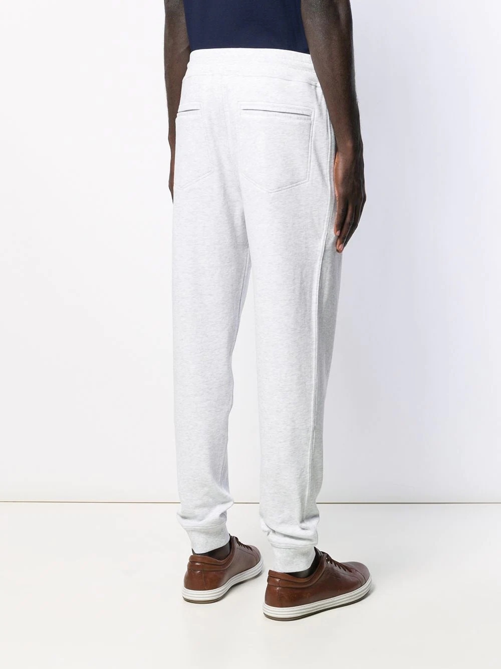 ribbed cuff track pants - 4