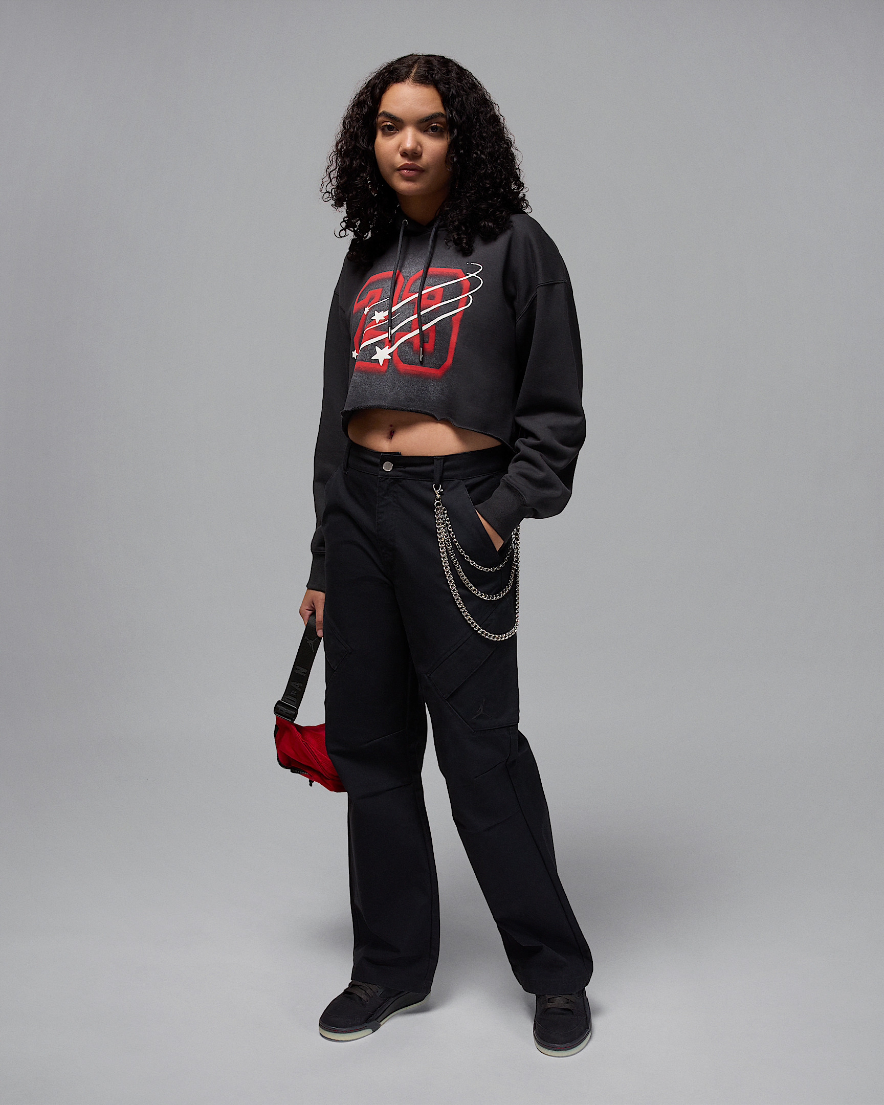 Jordan Flight Fleece Women's Cropped Satin-Lined Hoodie - 7