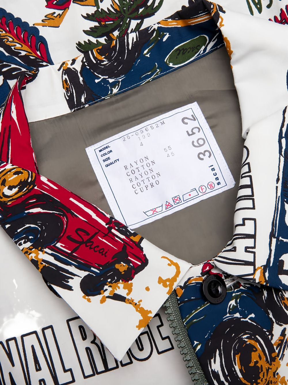 race-car tropical-print shirt - 4