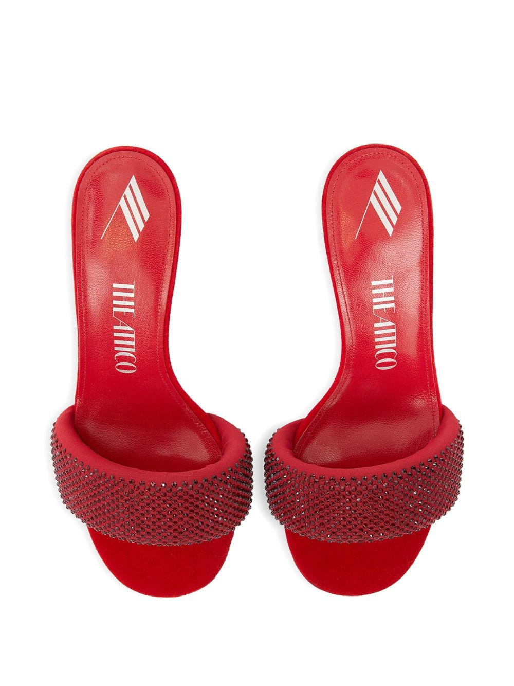 60mm crystal-embellished heeled mules - 2