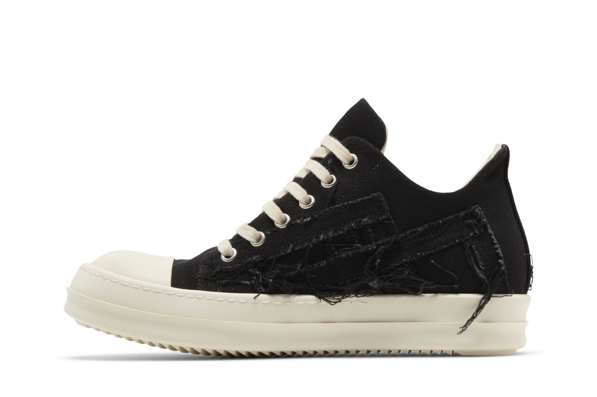 Rick Owens Wmns EDFU DRKSHDW Slashed Low 'Black Milk' - 3