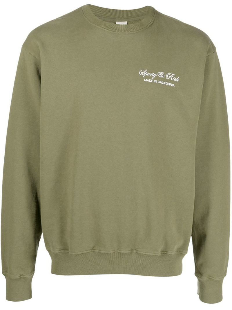 logo-print cotton sweatshirt 1