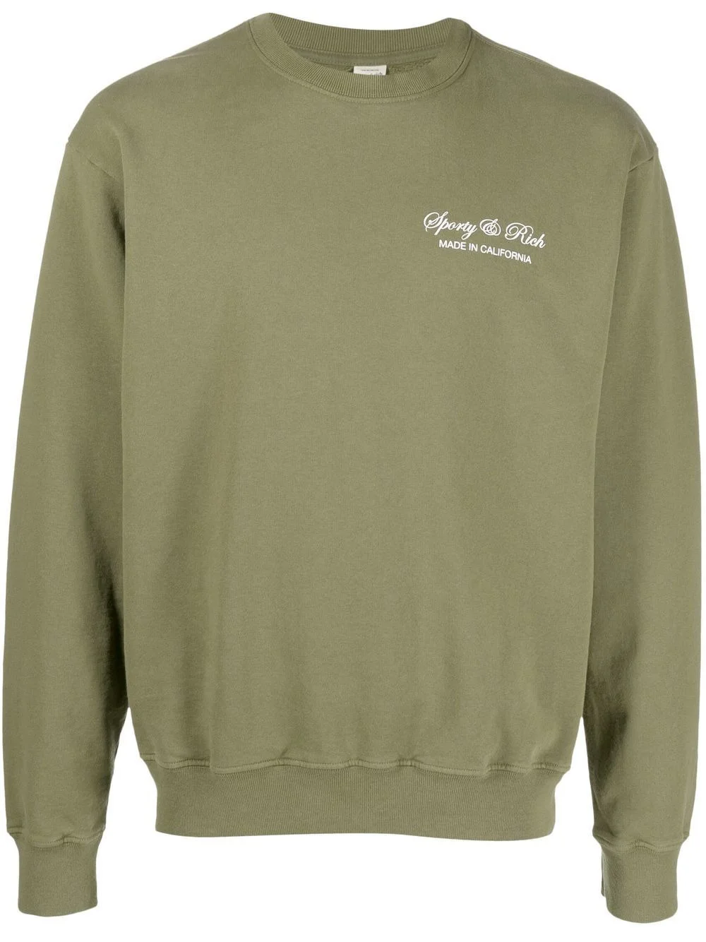 logo-print cotton sweatshirt - 1