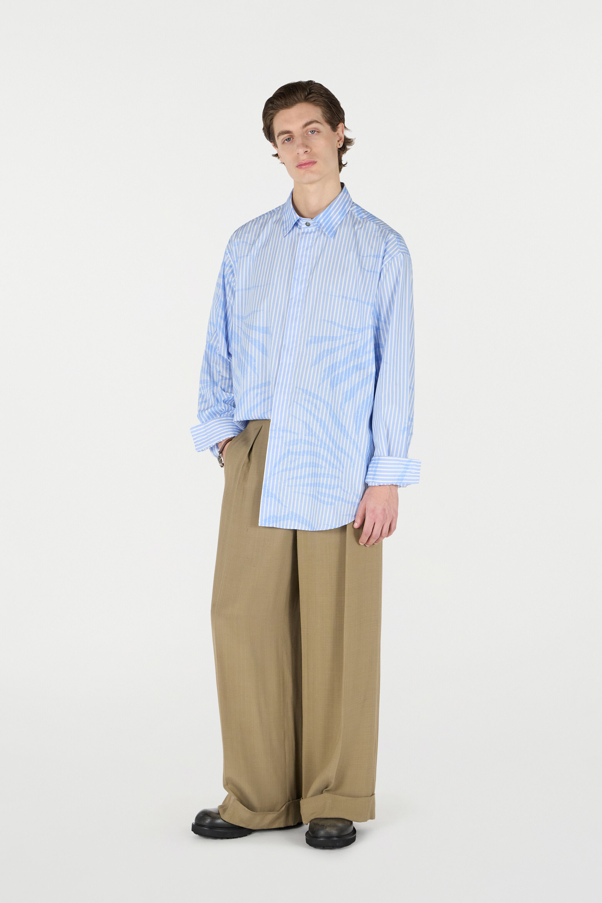 Striped Shirt With Zebra Pattern - 2