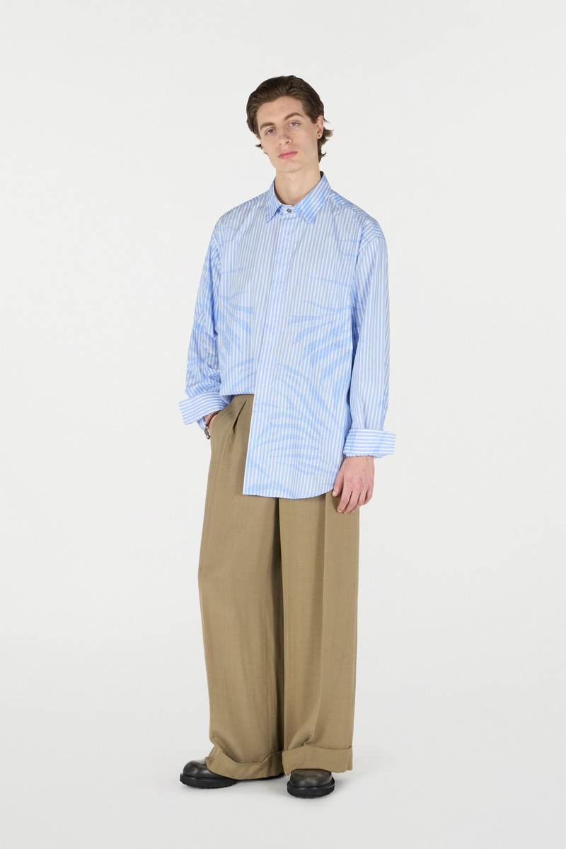 Roberto Cavalli Striped Shirt With Zebra Pattern outlook